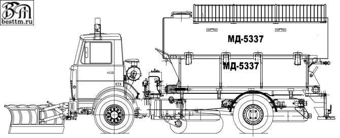 Машина комбинированная уборочная МД-5337 Машина комбинированная уборочная МД-5337