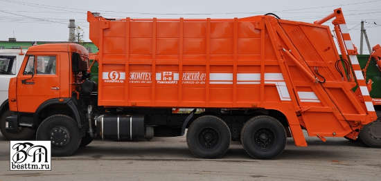 Мусоровоз с задней загрузкой МК-4448-07 с портальным погрузчиком Мусоровоз с задней загрузкой МК-4448-07 с портальным погрузчиком