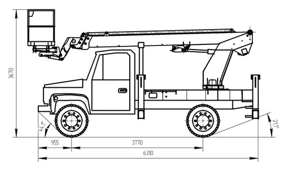 Автоподъемник ВИПО-18-01 на базе шасси ГАЗ-3309 исп.1 Автоподъемник ВИПО-18-01 на базе шасси ГАЗ-3309 исп.1