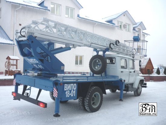 Автоподъемник ВИПО-18-01 лестница на базе шасси ГАЗ-3309 Автоподъемник ВИПО-18-01 лестница на базе шасси ГАЗ-3309