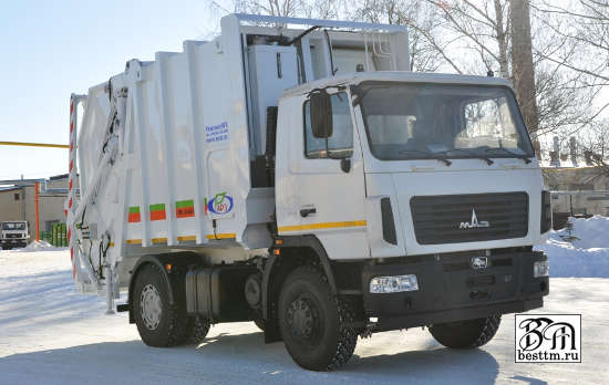 Мусоровоз с задней загрузкой МК-3448-04 с портальным погрузчиком Мусоровоз с задней загрузкой МК-3448-04 с портальным погрузчиком