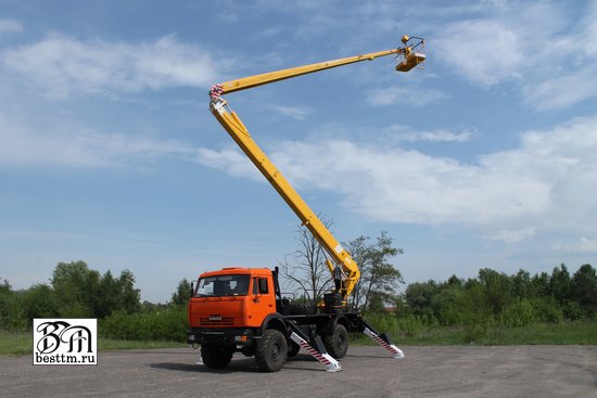 Автогидроподъемник ВС-22-03К автовышка на базе шасси КАМАЗ Автогидроподъемник ВС-22-03К автовышка на базе шасси КАМАЗ