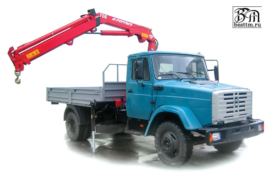 Кран манипулятор ЗИЛ 47411X, 47411W, 47416X бортовой с КМУ Ferrari 708 Кран манипулятор ЗИЛ 47411X, 47411W, 47416X бортовой с КМУ Ferrari 708