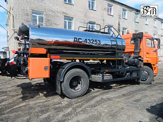 Автогудронатор ДС-43253 с нержавеющей внешней оболокой цистерны Автогудронатор ДС-43253 с нержавеющей внешней оболокой цистерны